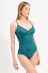 LUCKY SWIMMING SUIT WITH SILVER ACCESSORIES