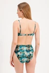 SNAKE PATTERNED STRAPLESS BIKINI WITH ACCESSORY DETAIL