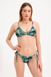 SNAKE PATTERNED BIKINI WITH GOLD ACCESSORY DETAIL
