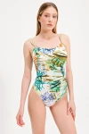 PATTERNED SWIMSUIT WITH ACCESSORY DETAIL