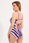 PATTERNED STRAPPED SWIMSUIT