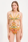 PATTERNED TRIANGLE SWIMSUIT