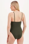 SWIMSUIT WITH GOLD ACCESSORIES