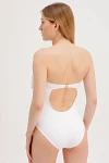 PLEATED DETAILED SWIMSUIT ON THE FRONT